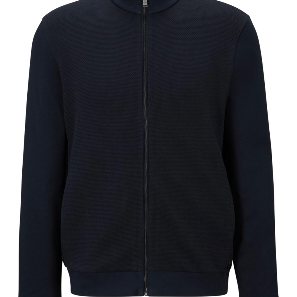 BOSS mens COTTON ZIP-UP SWEATSHIRT - size L